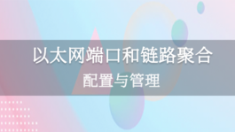 以太网端口和链路聚合配置与管理